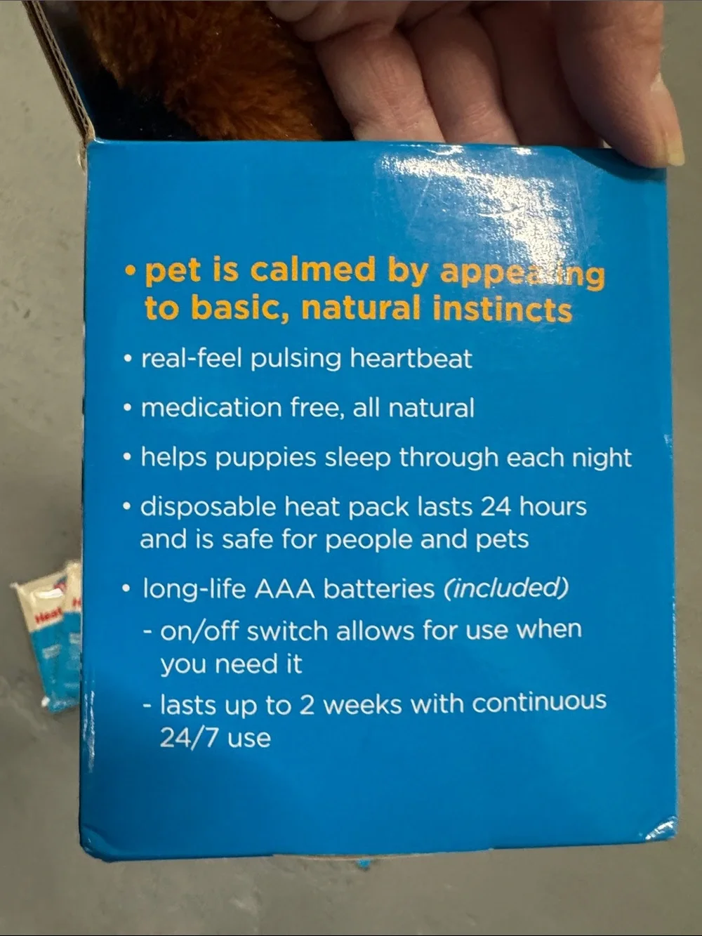 Snuggle Puppy Plush Calming Toy with 4 extra Heat Packs for Dogs & Puppies NEW